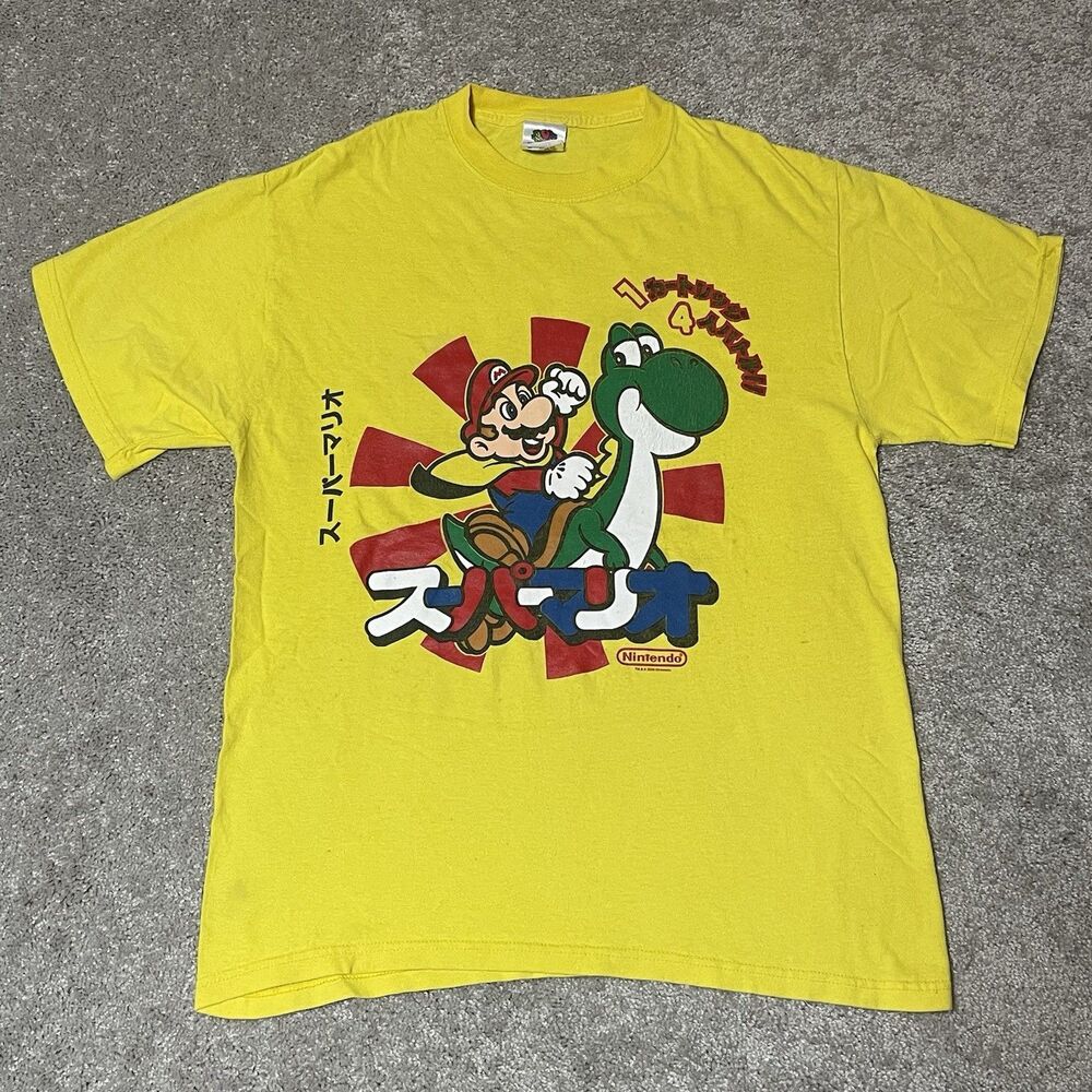Vintage Nintendo Super Mario Bros Shirt Video Game Promo 2009 Yoshi Size Medium